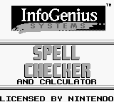 InfoGenius Systems - Spell Check Title Screen